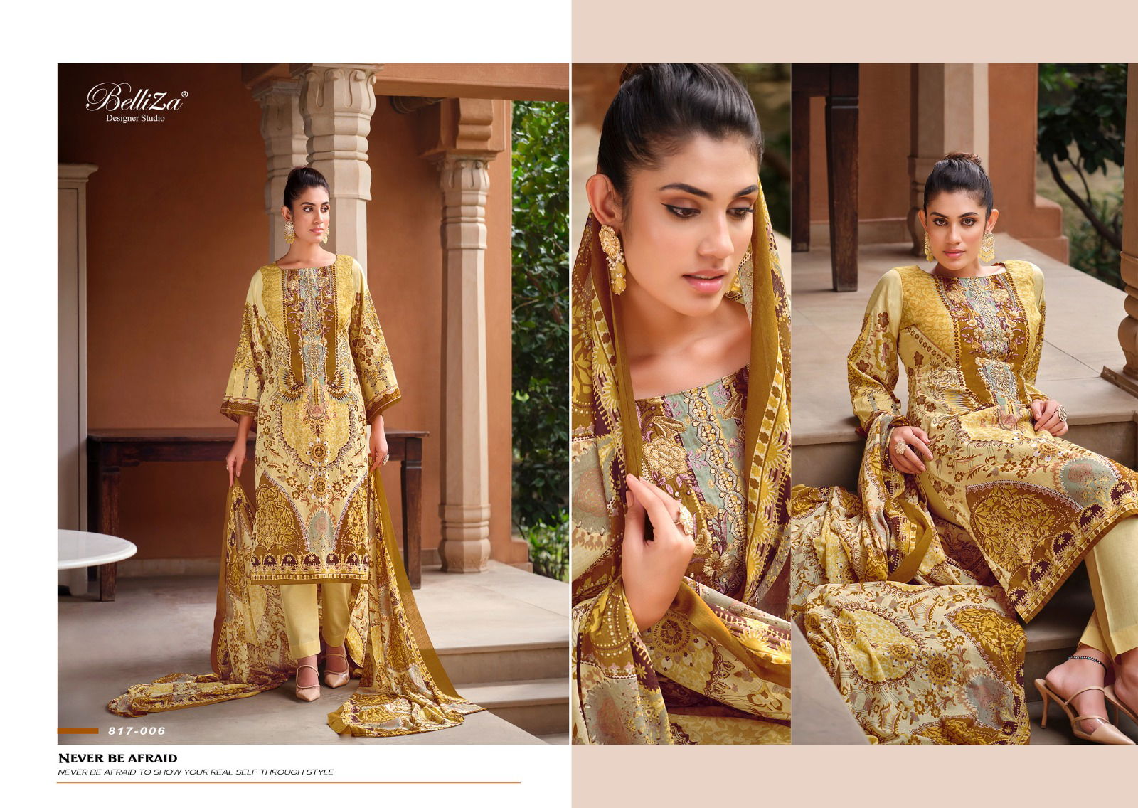 Belliza Naira Vol 17 Printed Cotton Dress Material Catalog
